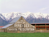 Dr Pierce's Barn  Wellsville Mountains in Distance  Cache Valley  Utah  USA
