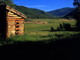 Old Log Homestead near Park City  Utah  USA