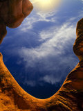 Curved Redrock and Sunburst  Devil's Garden  Grand Staircase-Escalante National Monument  Utah  USA