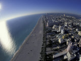 Aerial View of South Beach  Miami  Florida  USA