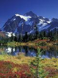 Picture Lake and Mount Shuksan at Heather Meadows  Washington  USA