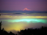 Willamette River Valley in a Fog Cover  Portland  Oregon  USA