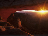 Sunrise in the Desert  Mesa Arch  Island in the Sky  Canyonlands National Park  Utah  USA