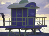 Lifeguard Station at Dusk  South Beach  Miami  Florida  USA