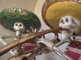 Day of the Dead  Lifesized Wooden Mariachis  Oaxaca  Mexico