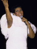 Singer Aretha Franklin Performing