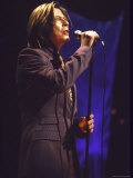 Singer David Bowie Performing