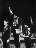African American Track Star Tommie Smith  John Carlos After Winning Gold and Bronze Olympic Medal