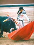 Matador Waving His Cape During a Bullfight Honoring the Artist Francisco de Goya