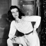 Actress Katharine Hepburn on the Set of Her Broadway Play "The Philadelphia Story"