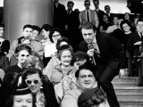 TV Talk Show Host Merv Griffin Talking with Audience Members