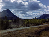 Alcan Highway Stretching from Dawson Creek  British Columbia  Canada to Fairbanks  Alaska  USA