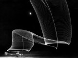 Light Pattern in the Moonlight Sky Produced by Time Exposure of Light