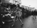 Art Director Jeanette Collins wears latest fashion while strolling through Portobello Road