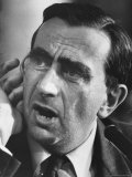 Physicist Edward Teller testifying at Sen Lyndon Johnson's Subcommittee Hearings on Preparedness