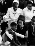 Widow of Slain Civil Rights Activist Medger Evers Comfort Her Grieving Son Darrell During Funeral