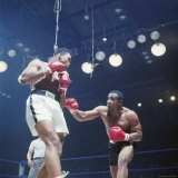 Boxers Cassius Clay and Sonny Liston During Match  in Lewiston  Maine