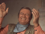 Actor John Wayne During Filming of Western Movie "The Undefeated"