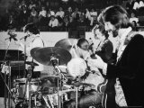 Rock Star Eric Clapton Playing Guitar in the Group Blind Faith