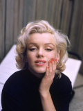 Marilyn Monroe on Patio Outside of Her Home