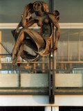 Sculpture by Milton Hebold at Entrance to Pan American Airlines Terminal   NY International Airport