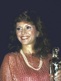 Actress Victoria Principal Holding Oscar