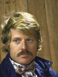 Portrait of Moustachioed Actor Robert Redford