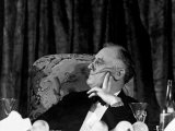 President Franklin D Roosevelt Listening to Speeches During the Jackson Day Dinner