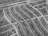 Aerial View of Acres of New Homes  Creating Compact Rows in Suburban Area Called Westchester