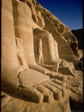 Edifice Built by Ramses II with Figures of Son and Queen Nefertari and Falcons