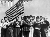 American Children of Japanese  German and Italian Heritage  Pledging Allegiance to the Flag