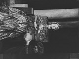 Actress Vivien Leigh as Queen Cleopatra  on Her Throne in Stately Robes in "Caesar and Cleopatra"