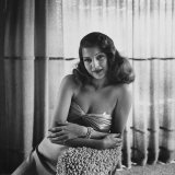 Rita Hayworth Posing in Evening Gown  Part of Wardrobe Columbia Pictures Bought for "Gilda"
