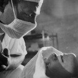 Anesthesiologist Dr Vincent Collins Watch over Patient Frances Ashplant  After Spinal Anesthesia