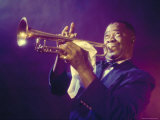 Jazz Trumpeter Louis Armstrong Playing His Trumpet