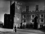 Eton Student Wearing Traditional Tails and Topper in Weston Yard Which Houses Seventy Scholars