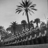 Royal Guard Standing at Attention Outside Quirinal Palace During Royal Reception