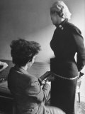 Miss Sweden Anita Ekberg  a Model From Malmo  Having Her Hips Measured Head of Ford Model Agency