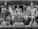 Sri Ramama Maharshi as Young Man Ornamenting Dome of Private Temple Belonging to His Ashram