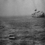 Ocean Liner "Andrea Doria" Sinks After Colliding with Swedish Liner "Stockholm" in Nantucket Island