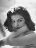 Actress Pier Angeli  22  Posing in the Woods