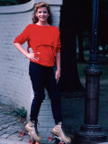 Actress Melissa Gilbert  on Roller Skates