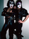 Gene Simmons and Paul Stanley in Make Up and Costume as Members of Rock Group Kiss