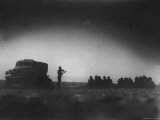 During an Outdoor Church Service an English Chaplain Plays Violin for British 8th Army