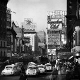 View of Taxi and Traffic Congestion on Broadway Looking North from 45th Street