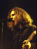 Singer Eddie Vedder of Rock Group Pearl Jam Performing