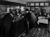 Drunk Male Patron at an Speakeasy in the Business District Protected From Police Prohibition Raids
