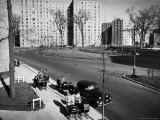 Women and Couples Walking Babies in Carriage in Parkchester Housing Development in the Bronx