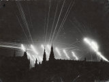 Silhouette of the Embattled Kremlin During German Bombing Raid on the City