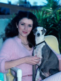 Actress Morgan Brittany and Dog